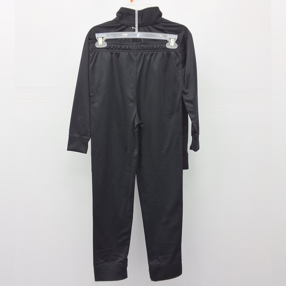 Boys Black Tricot Jogger Set - Zip Jacket & Track Pants (2 PC Set), Size 10/12 - Picture 2 of 7